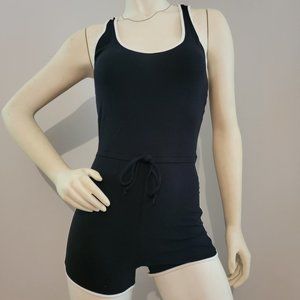 Black Athleisure Romper